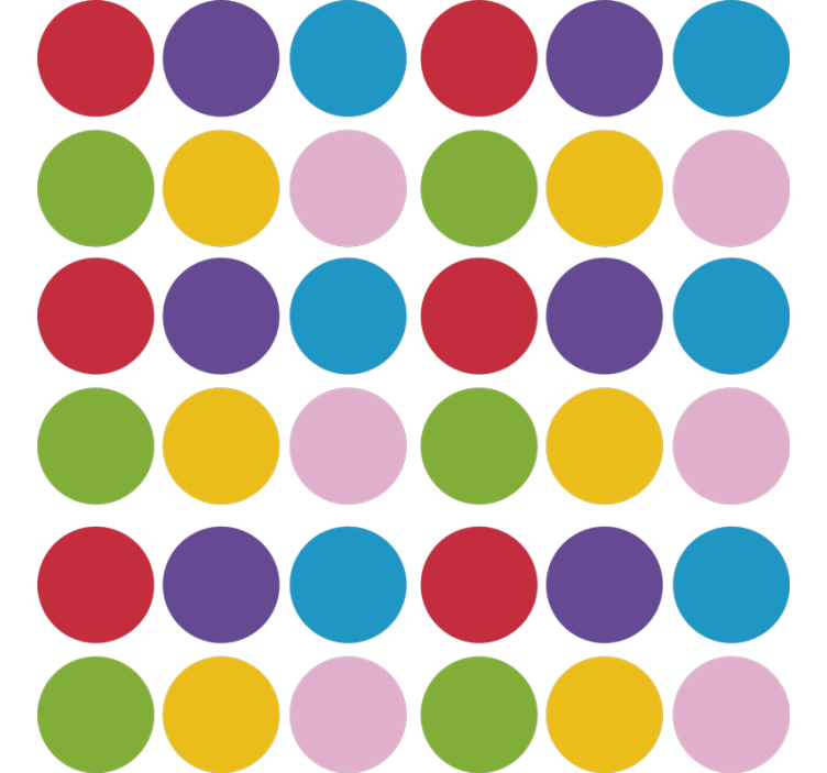 Papier peint formes géométriques cercles colorés simples - TenStickers
