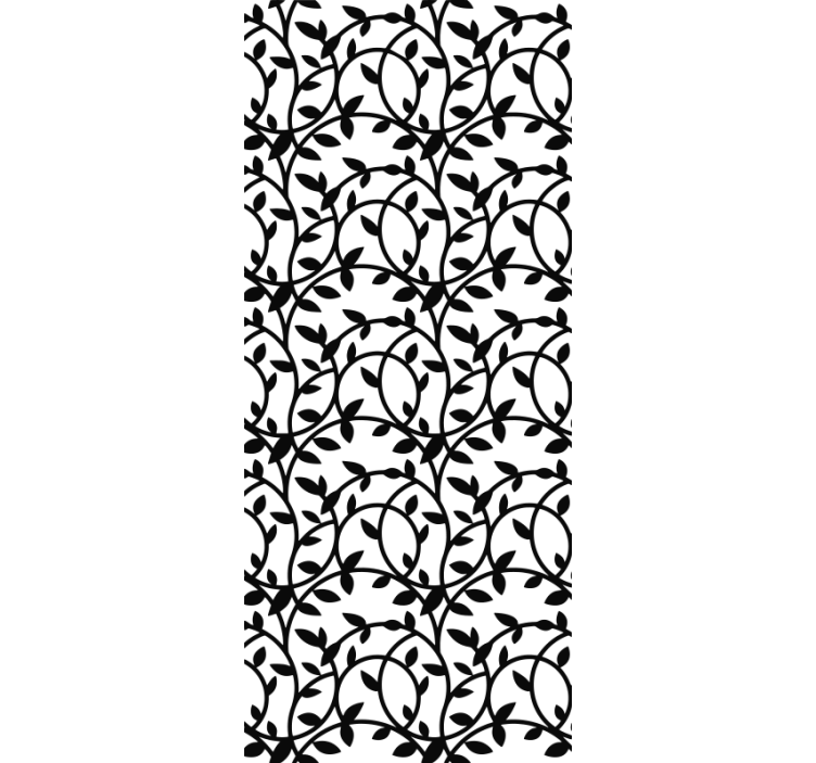 Papier peint salon branches noires et blanches - TenStickers