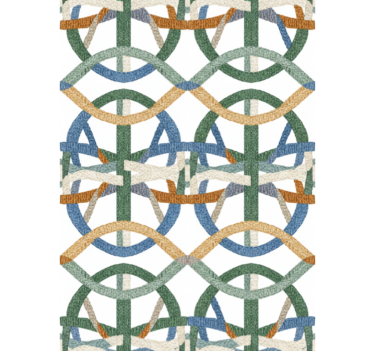 Papier peint salon texture de ficelle brodée - TenStickers