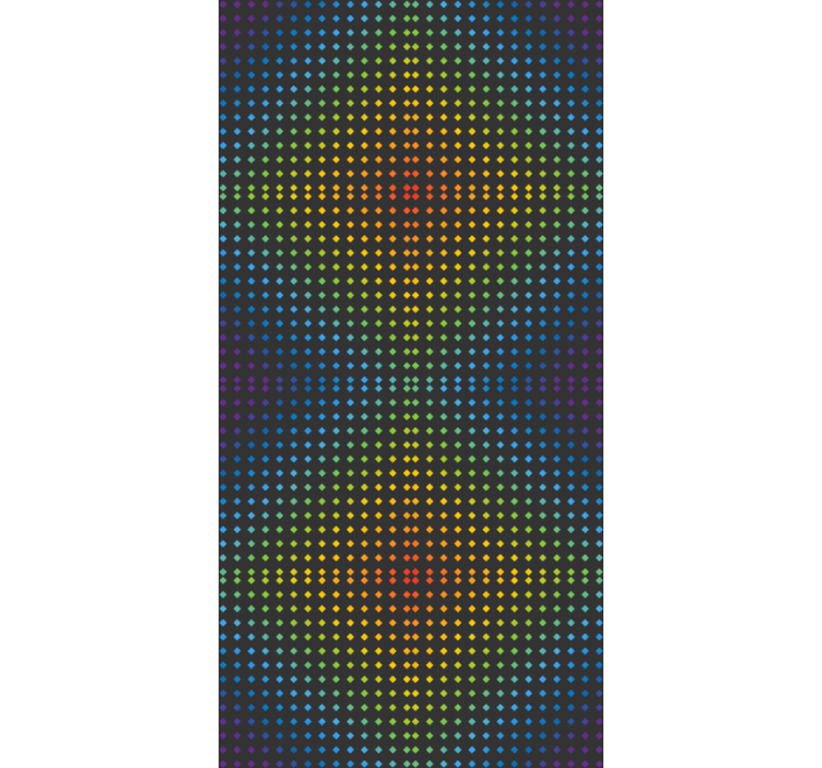 Papier peint ornemental fond mosaïque arc-en-ciel - TenStickers