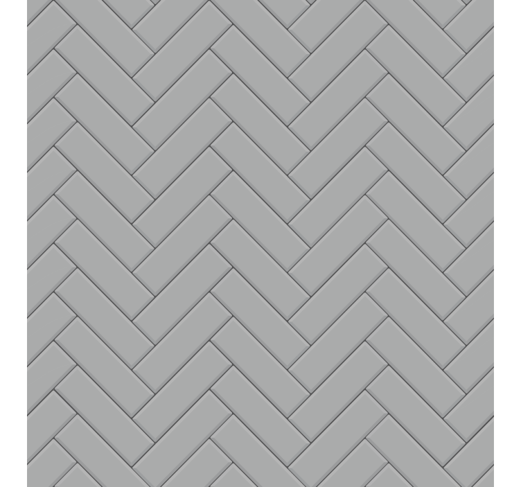 Papier peint ornemental carreaux en chevrons gris - TenStickers