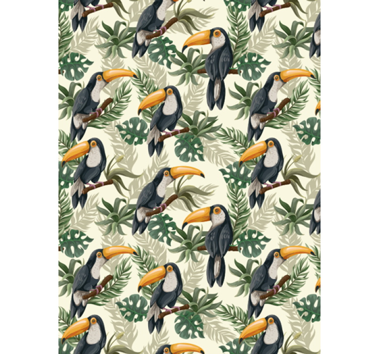 Papier peint jungle toucans - TenStickers
