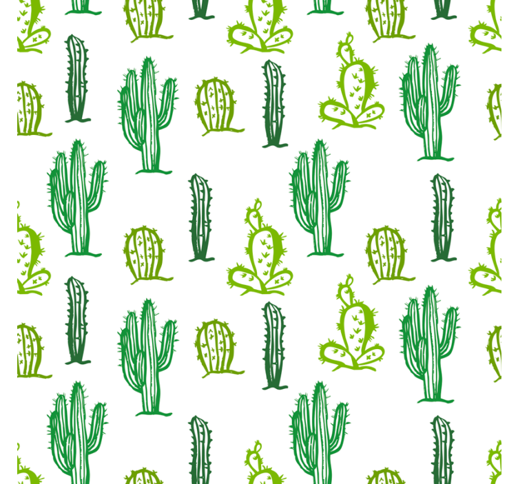 Papier peint salon motif cactus vert - TenStickers