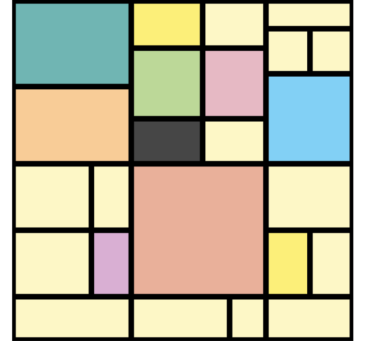 Papier peint formes géométriques géométrie vibrante - TenStickers