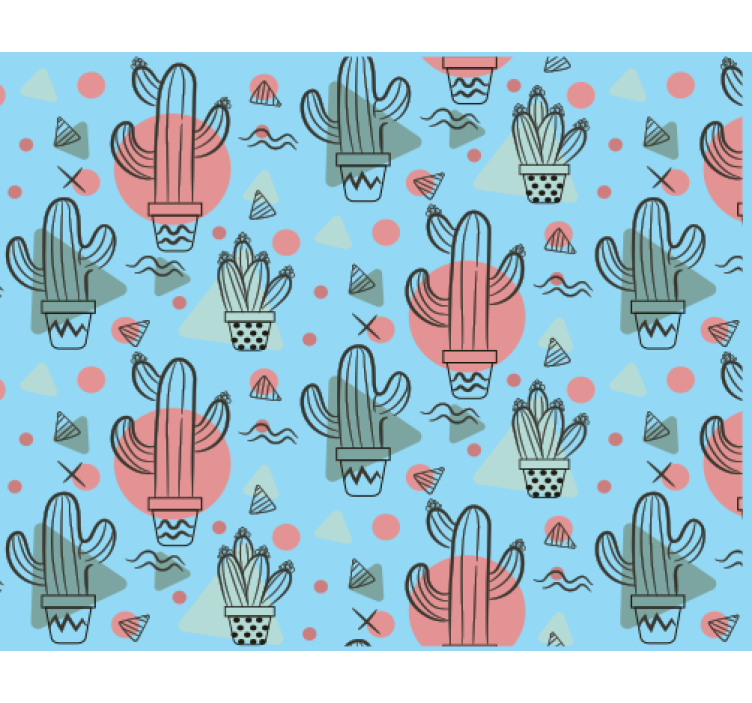 Papier peint nature motif cactus - TenStickers