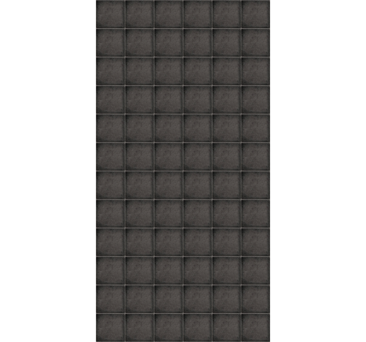 Papier peint carreaux de ciment briques noires en pierre - TenStickers