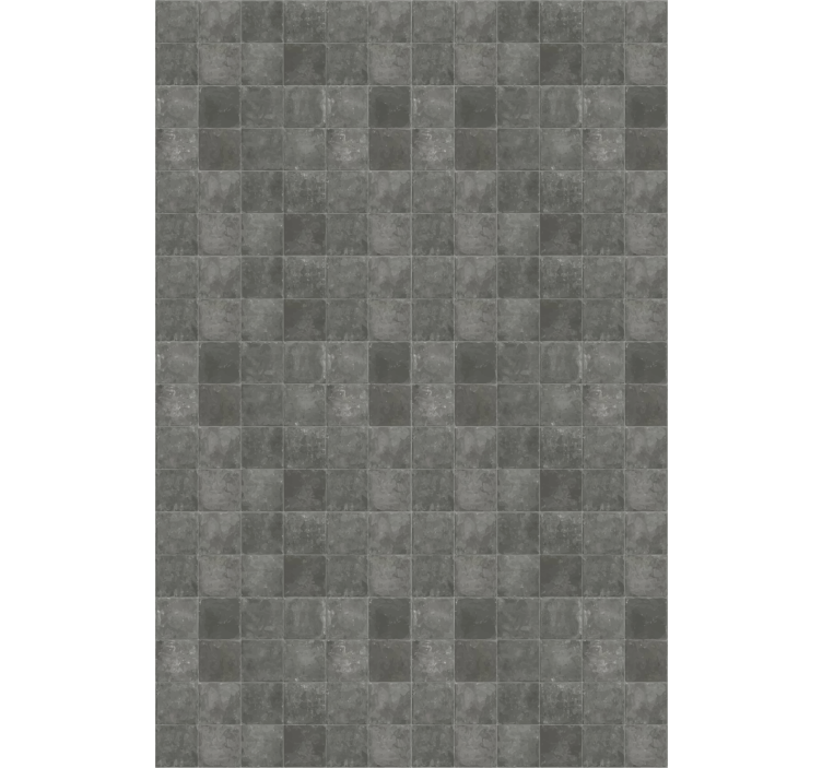 Papier peint carreaux de ciment carrés vintage gris foncé - TenStickers