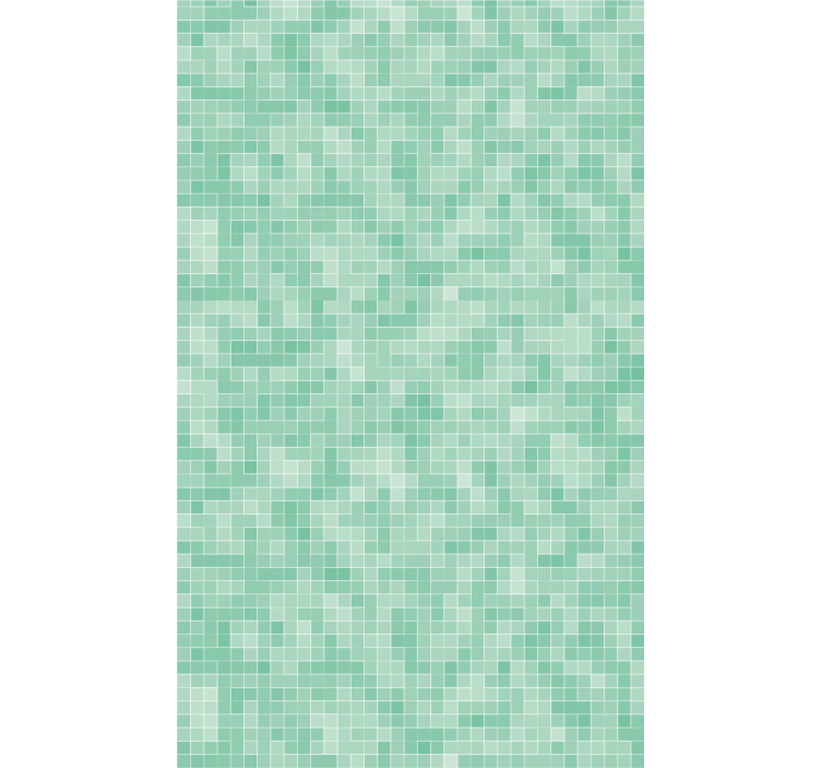 Papier peint carreaux de ciment motif mosaïque menthe - TenStickers