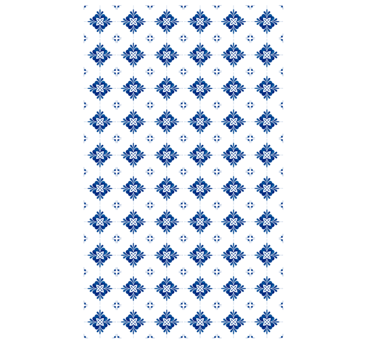 Papier peint carreaux de ciment motif floral céramique - TenStickers