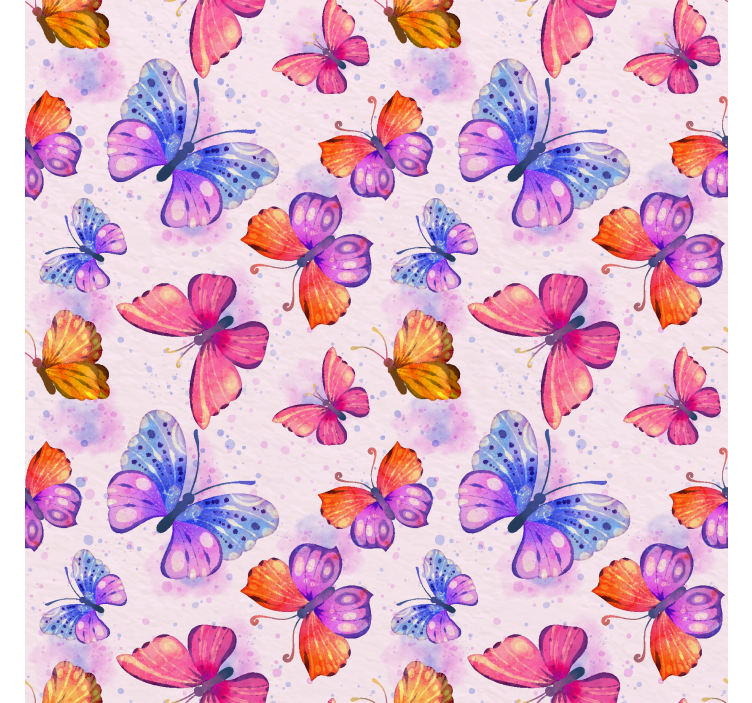 Papier peint papillons aquarelle colorée - TenStickers