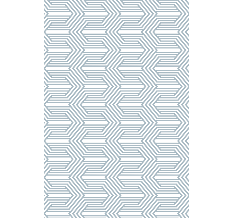 Papier peint scandinave fond bleu illusion d'optique - TenStickers