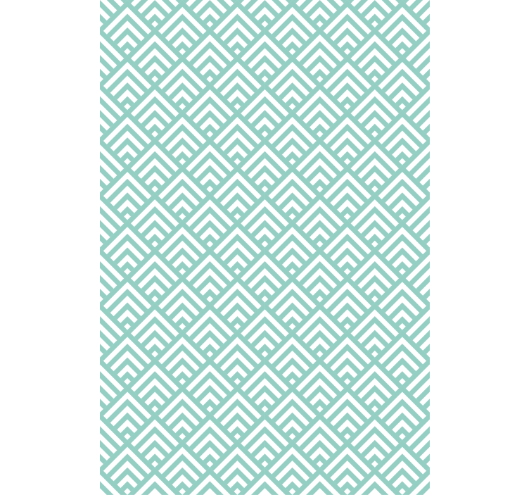 Papier peint scandinave motif lignes aquamarine irrégulières - TenStickers