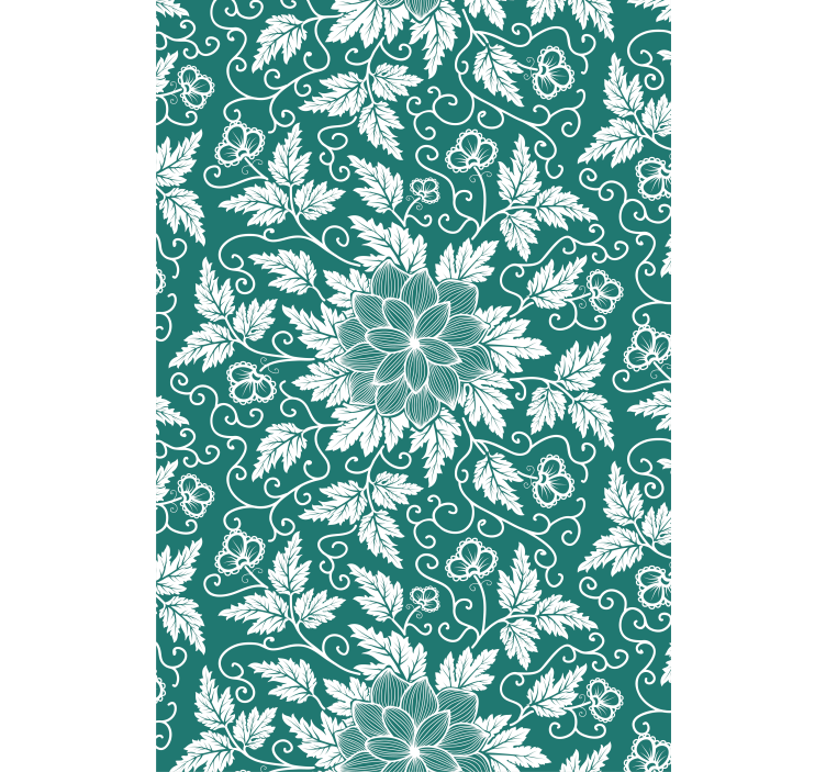 Papier peint salon ornement floral vintage - TenStickers