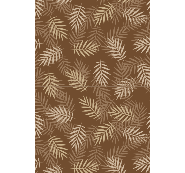 Papier peint salon motif feuilles naturelles - TenStickers