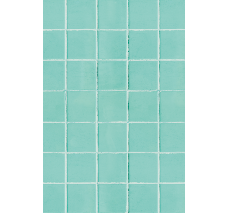 Papier peint salon surface carrelée turquoise - TenStickers
