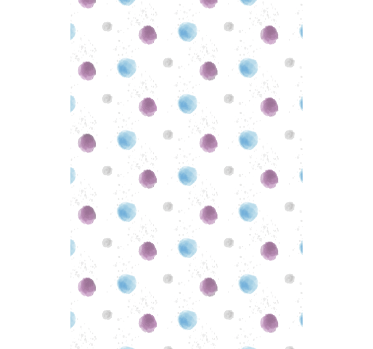 Papier peint salon cercles à pois vibrants - TenStickers