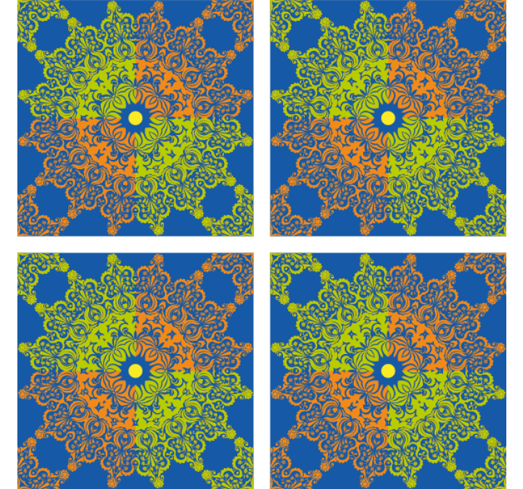 Papier peint carreaux de ciment motif mandala coloré - TenStickers