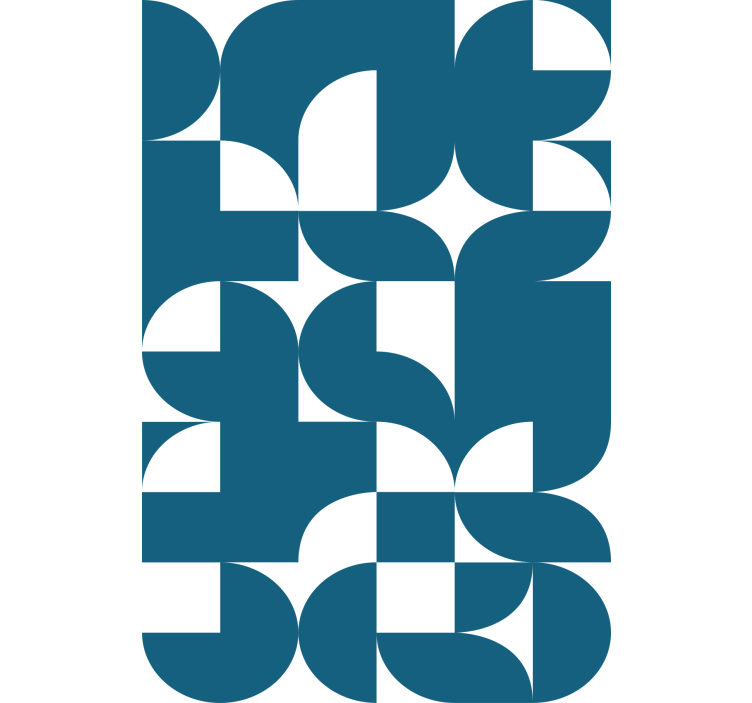 Papier peint formes géométriques motif cercle bleu - TenStickers