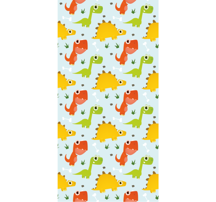 Papier peint dinosaures motif petits dinosaures - TenStickers
