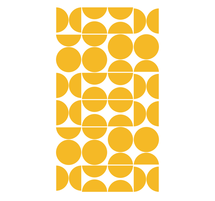 Papier peint moderne cercles jaunes superposés - TenStickers
