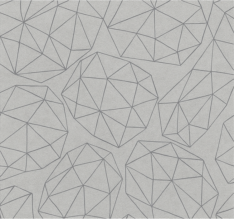 Papier peint salle de bain argent brillant gemme - TenStickers