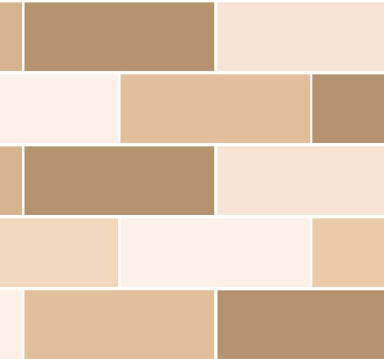 Papier peint salle de bain carreaux en briques neutres - TenStickers