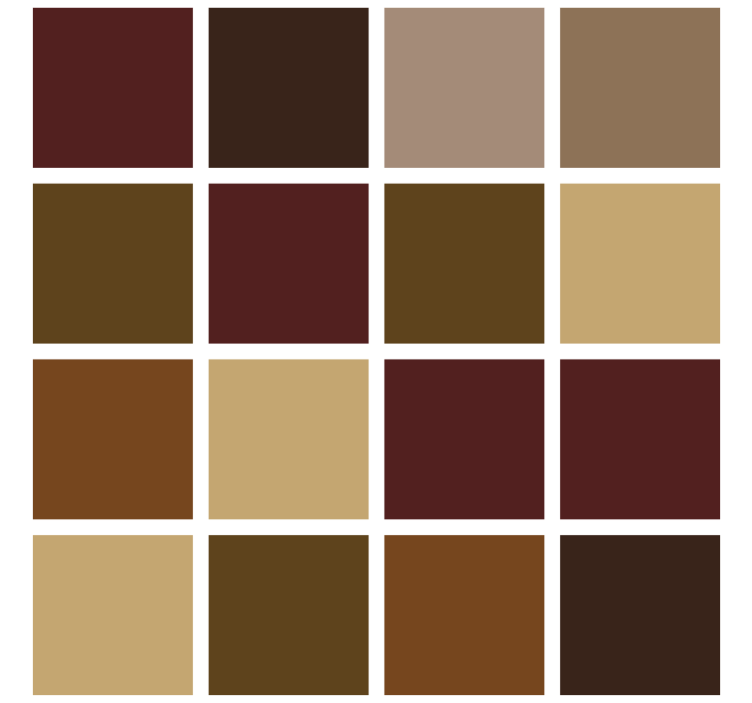 Papier peint salle de bain blocs de couleurs chaudes - TenStickers