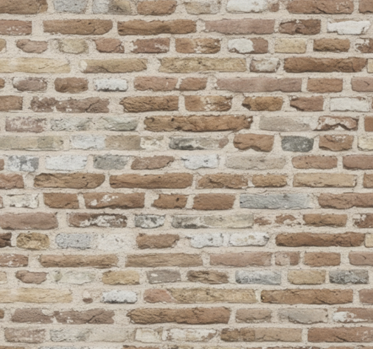 Papier peint salon brique rustique récupérée - TenStickers