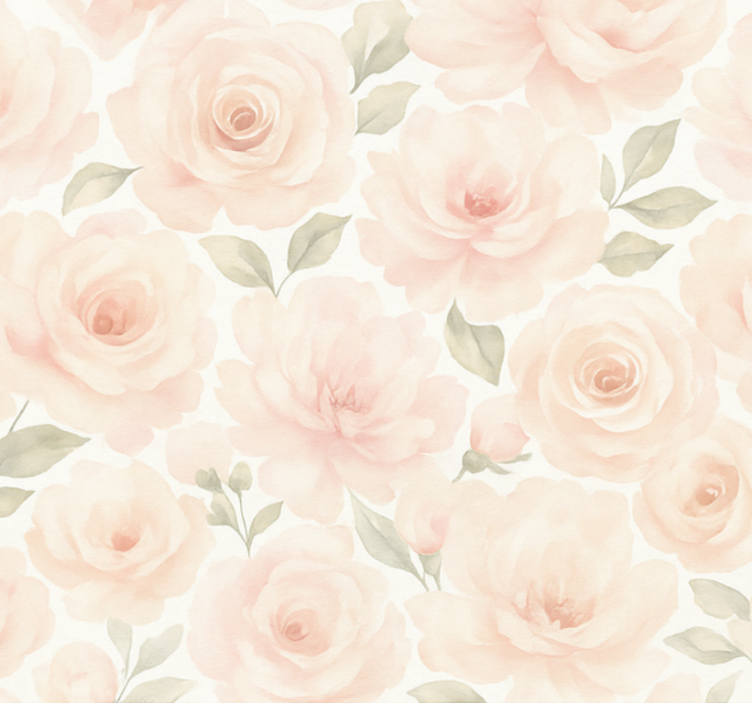Papier peint salon pivoine rose vintage - TenStickers