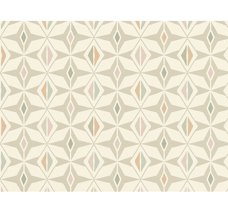 Papier peint salon géométrique coloré - TenStickers