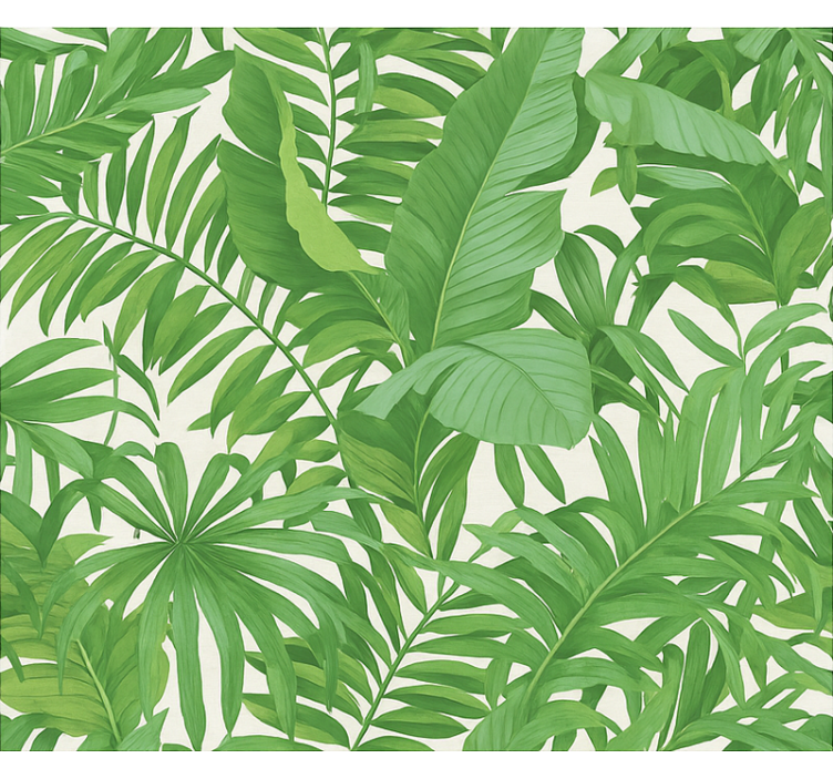 Papier peint salon feuille tropicale - TenStickers