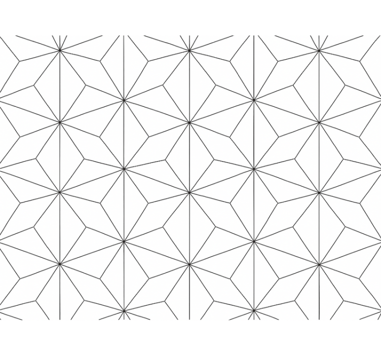 Papier peint salon hexagone abstrait - TenStickers