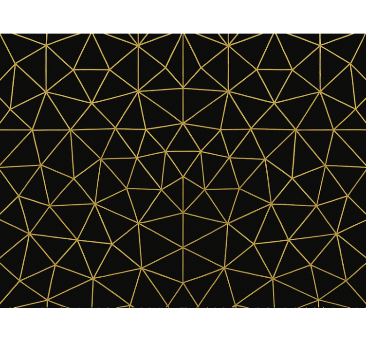 Papier peint triangles toile géométrique or nuit - TenStickers