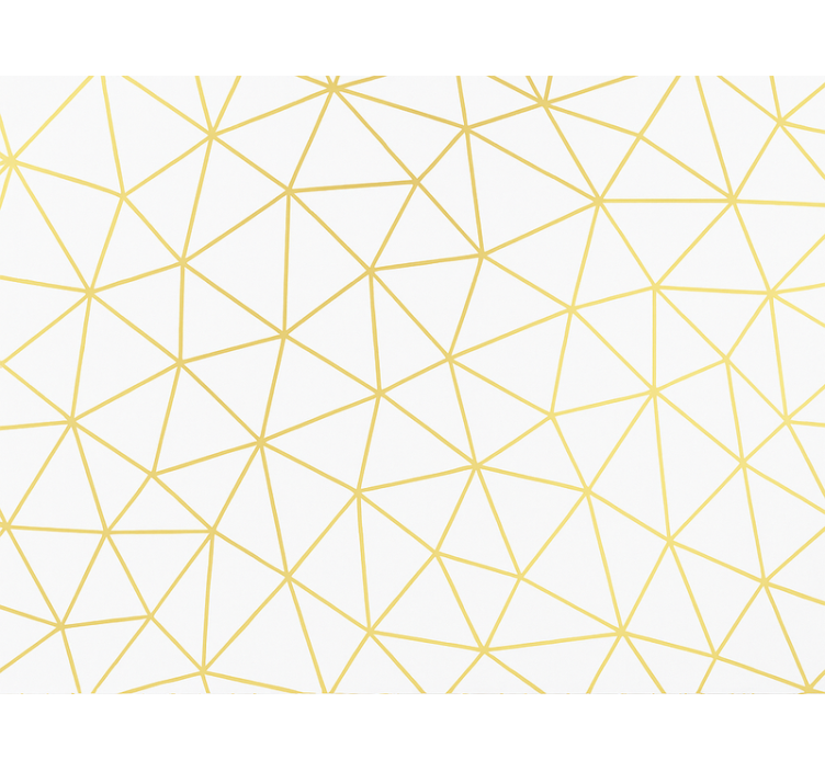 Papier peint triangles mosaïque prismatique dorée - TenStickers