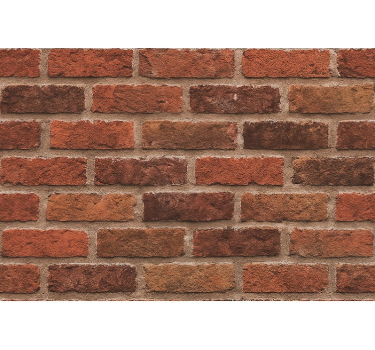 Papier peint salon effet brique rouge - TenStickers