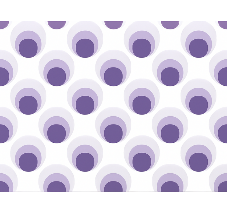 Papier peint salon design de cercles violets superposés - TenStickers
