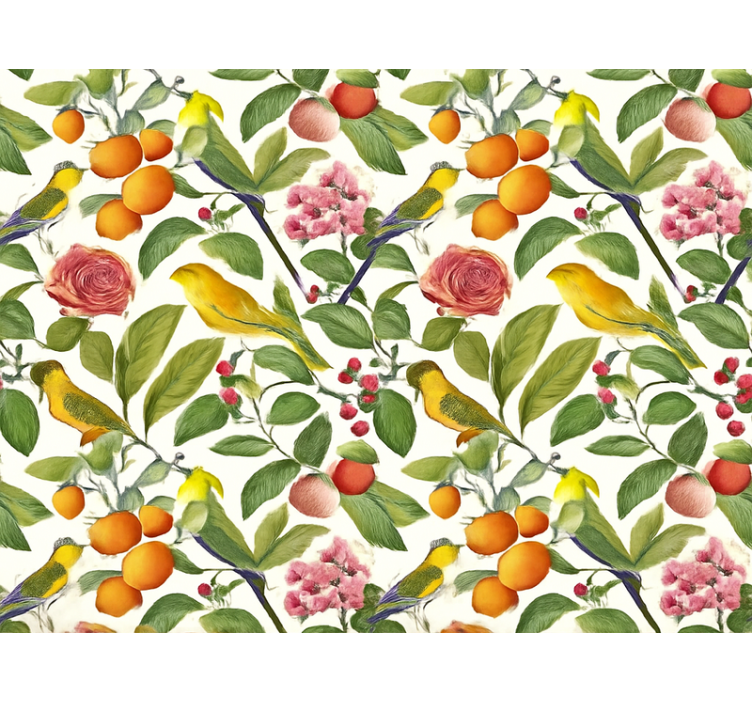 Papier peint salon motif jungle exotique - TenStickers