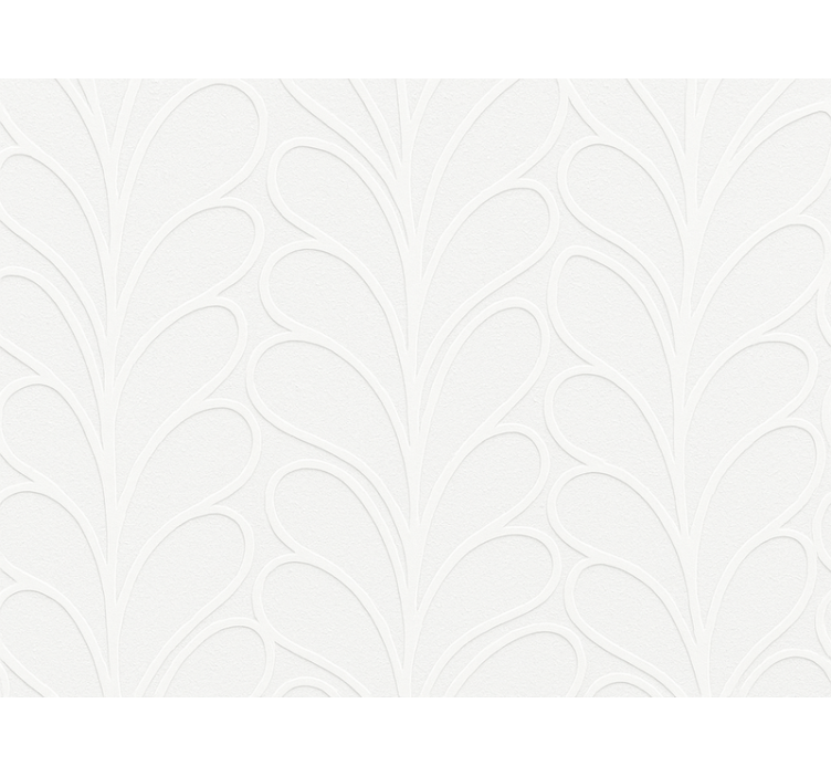 Papier peint salon texture feuille blanche 3d - TenStickers