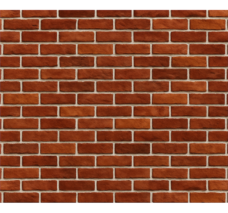 Papier peint salon texture brique rouge classique - TenStickers