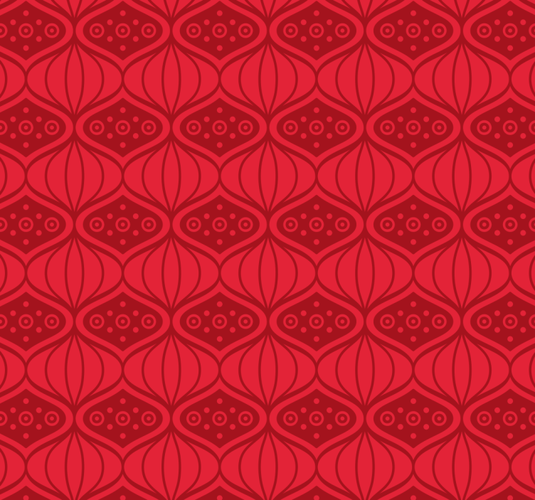 Papier peint deco oriental rouge - TenStickers