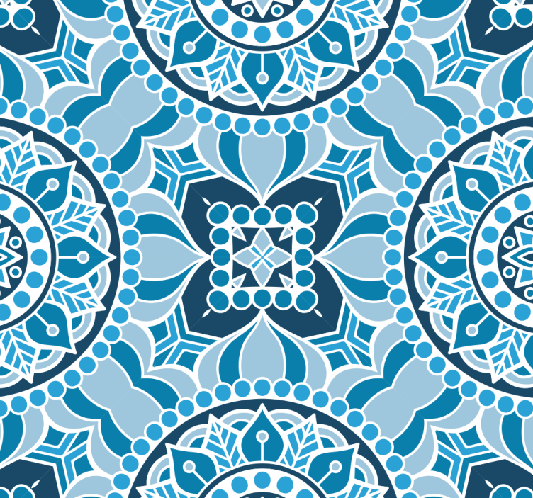 Papier peint ornemental style mandala - TenStickers
