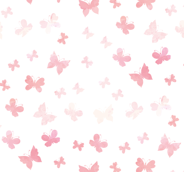 Papier peint chambre papillons roses - TenStickers