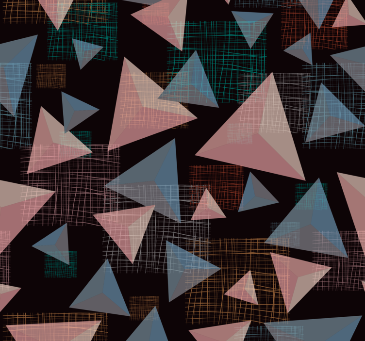 Triangles papier peint moderne - TenStickers