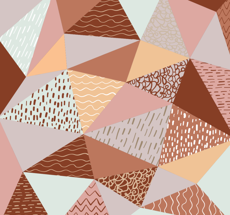 Papier peint moderne composition de triangles - TenStickers