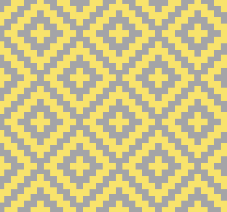 Papier peint triangle gris et jaune - TenStickers