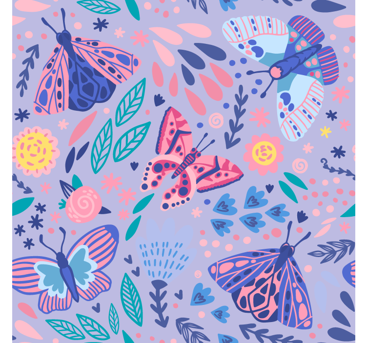 Papier peint papillons conception de modèle de papillon - TenStickers