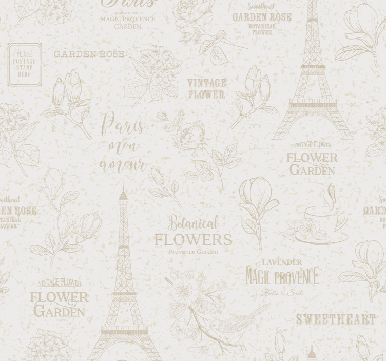 Papier peint vintage style parisien - TenStickers