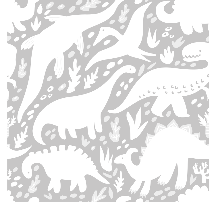 Papier peint dinosaures en gris - TenStickers
