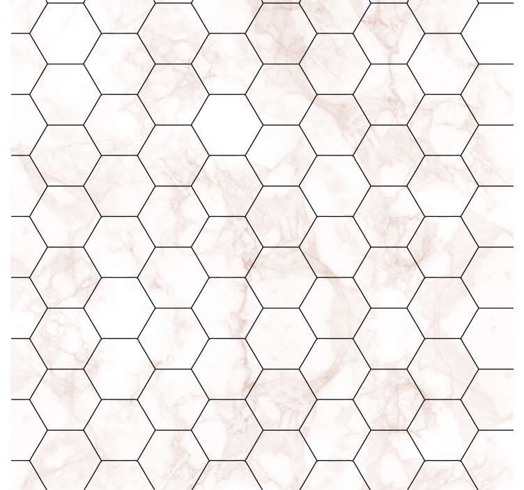 Papier peint carrelage Tuiles hexagonales  - TenStickers