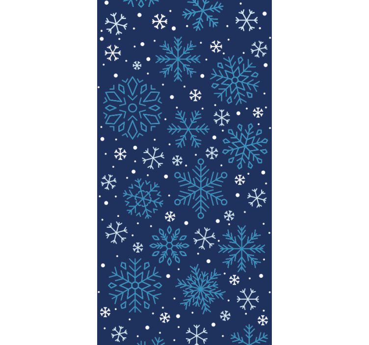 Papier peint Noël motifs de flocon de neige - TenStickers